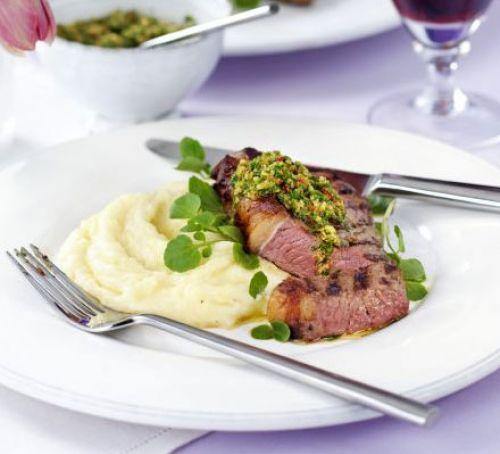 Griddled rump steak with watercress, hazelnut & red chilli pesto – Meat ...