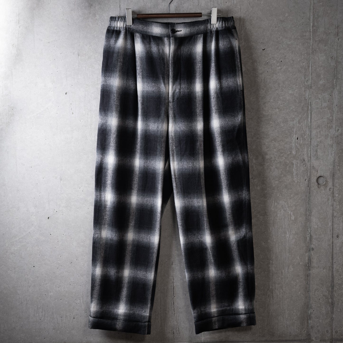 kinema check pajamas pants Lサイズ ブラック