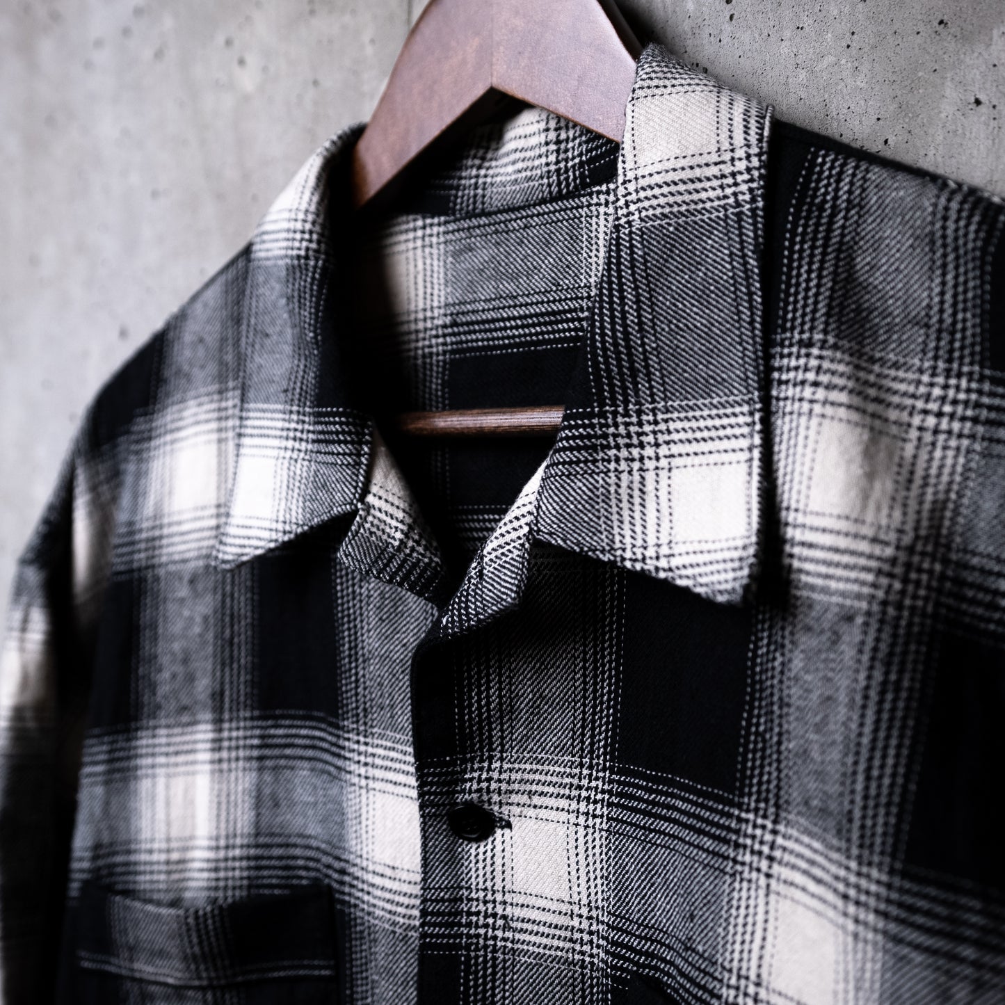 Kinema ombre check pajamas shirt キネマ L