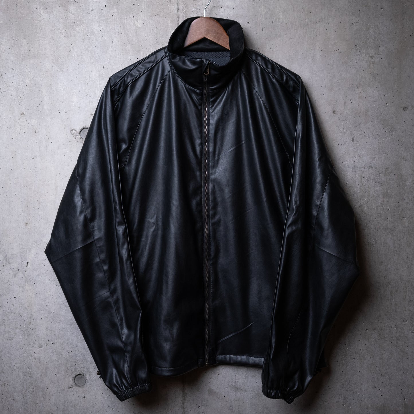 kinema synthetic leather track jacket - アウター