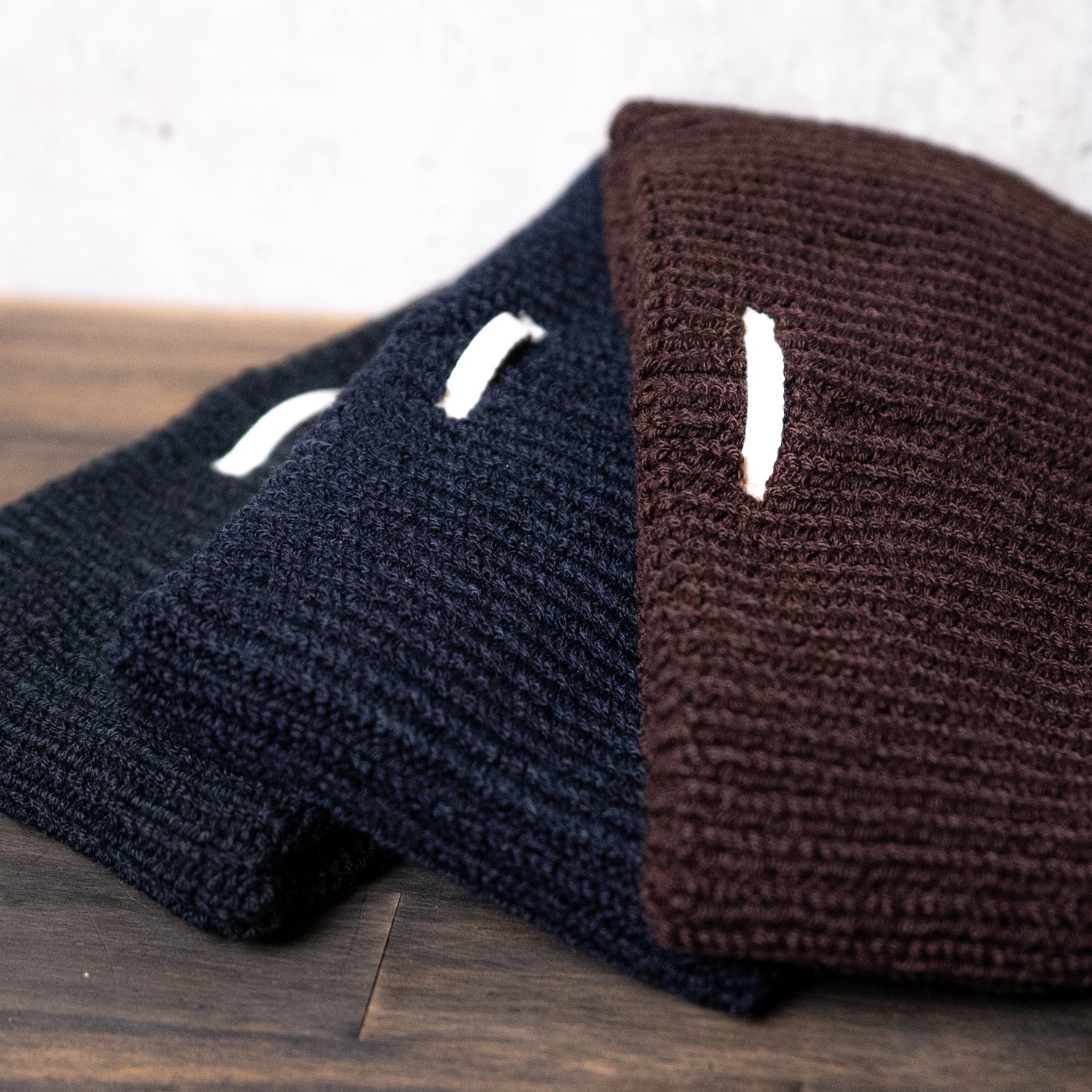 純国産 kinema pile room knit cap ネイビー - 帽子