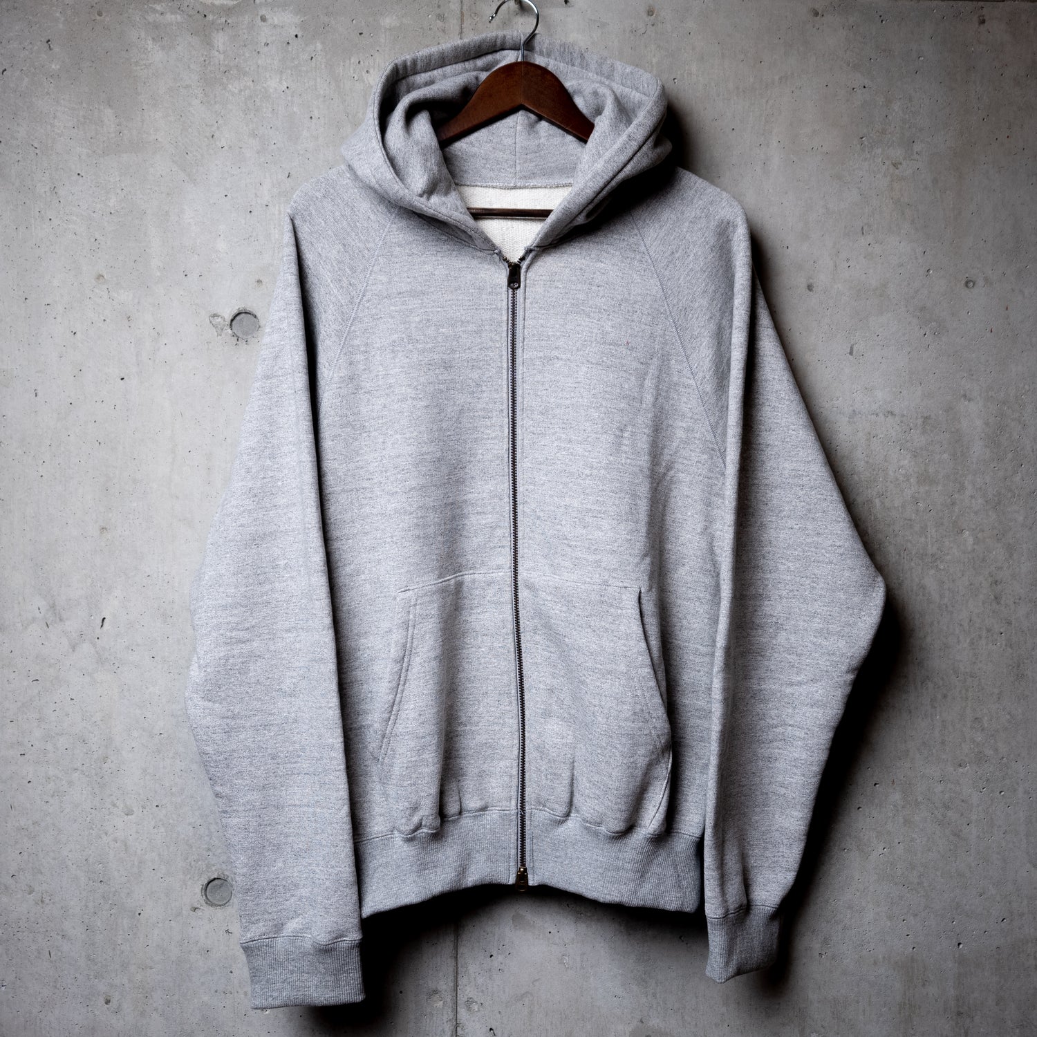 Kinema loopwheel knit zip hoodie サイズL-