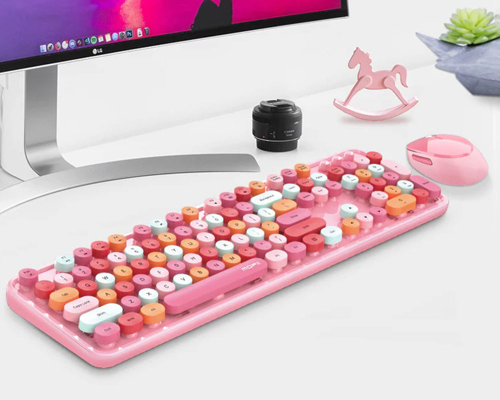 Wireless Keyboard and Mouse Set Can Reduce Clutter