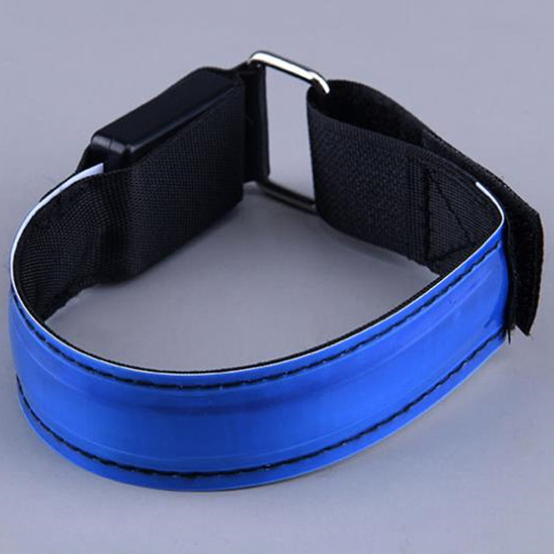 Image of LED Armbands Flashing Reflective Safety Armband Light-up Glow Sports LED Bracelet, Blue