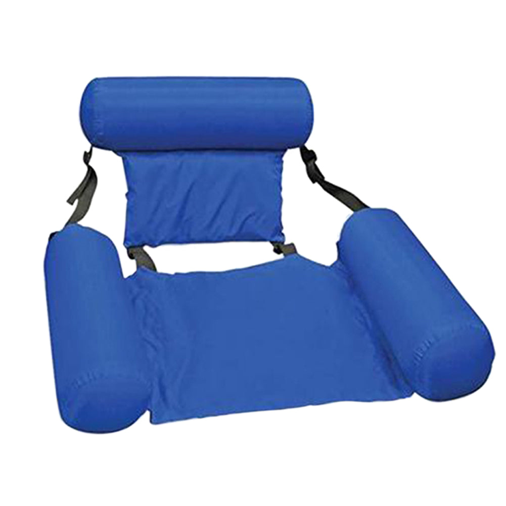 Image of Pool Swimming Foldable Inflatable Water Bed Floating Chair, Blue
