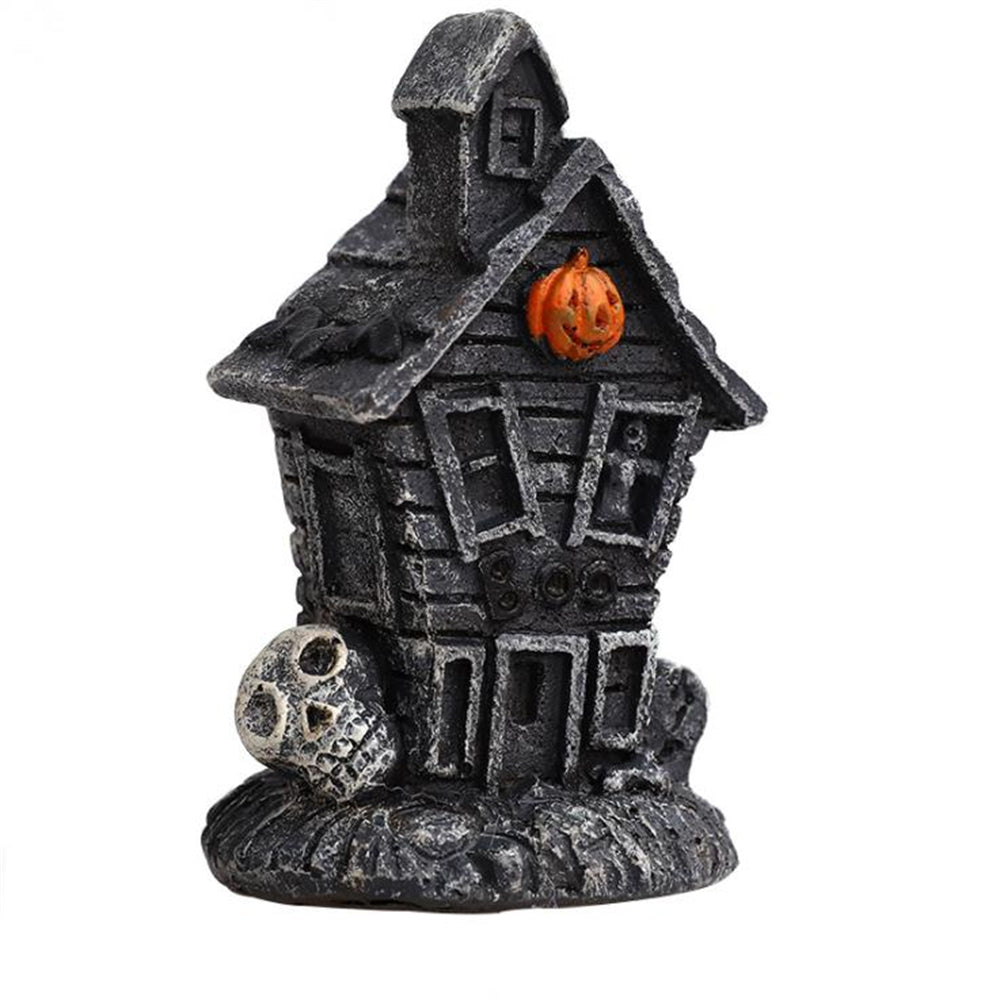 Image of Halloween Resin LED Pumpkin Skull Scary Cottage Decoration Night Light, Pumpkin