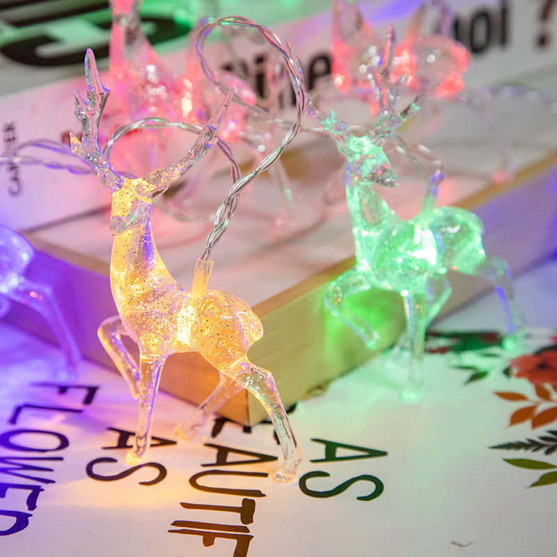 Image of Christmas Reindeer String Lights 6 Meters 40 LED Light Indoor Outdoor Decoration, Multicolor