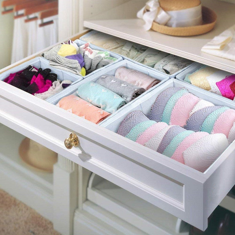 Image of 6 PCS Foldable Non-woven Underwear Socks Storage Box Set