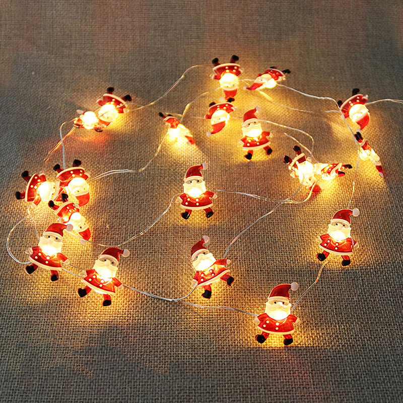 Image of Santa Claus Christmas Tree LED String Lights For Christmas Decoration, Santa