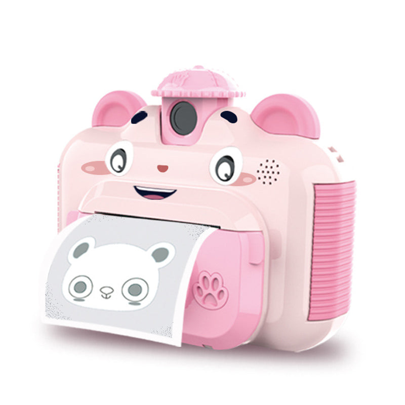 Image of Kids Instant Print Camera 1080P Digital Selfie Camera with 3 Rolls of Printing Paper, Pink Camera