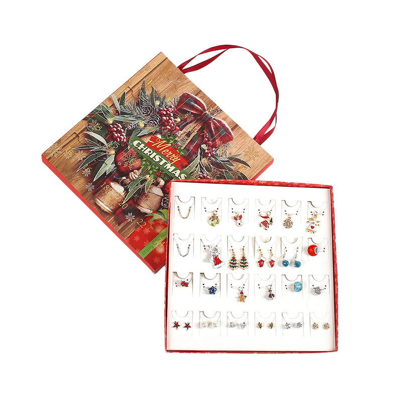 Image of Christmas Advent Countdown Calendar 24 Days DIY Jewelry Box Set, Type B