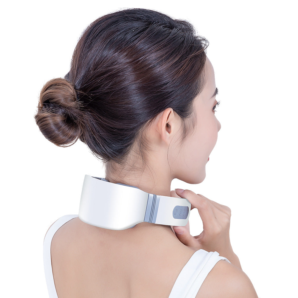 Image of Four-Head TENS Electronic Impulse Cervical Spine Shoulder Massager