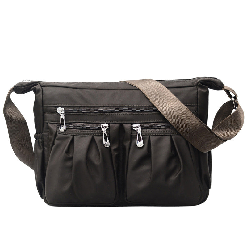 Image of Women Nylon Multi-pocket Shoulder Bag Crossbody Bag Handbags, Brown