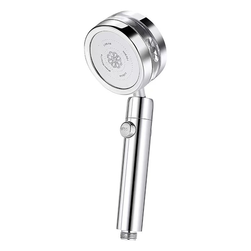 Image of Rotating High Pressure Hand-Held Household Turbo Shower Spray, Plating