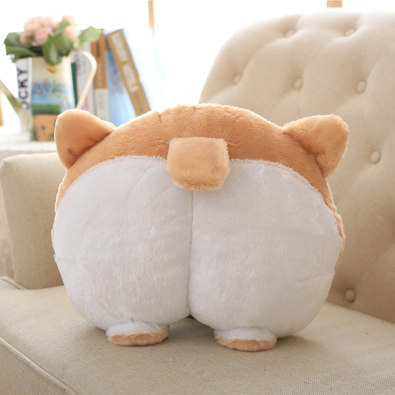 Image of Cute Corgi Buttocks Car Seat Neck Support Pillow Headrest Cushion Plush