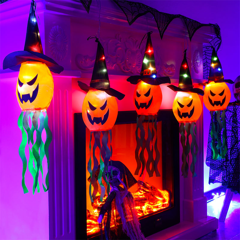 Image of Halloween Ghost Pumpkin Battery Operated Hanging Light for Party Decoration, 5 Series of Pumpkin