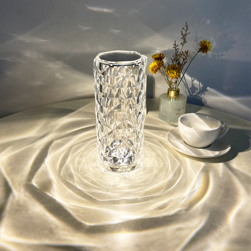 Image of Rechargeable Diamond Touch Crystal LED Lamp for Home Decoration