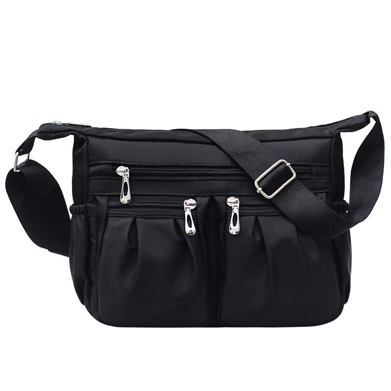 Image of Women Nylon Multi-pocket Shoulder Bag Crossbody Bag Handbags, Black