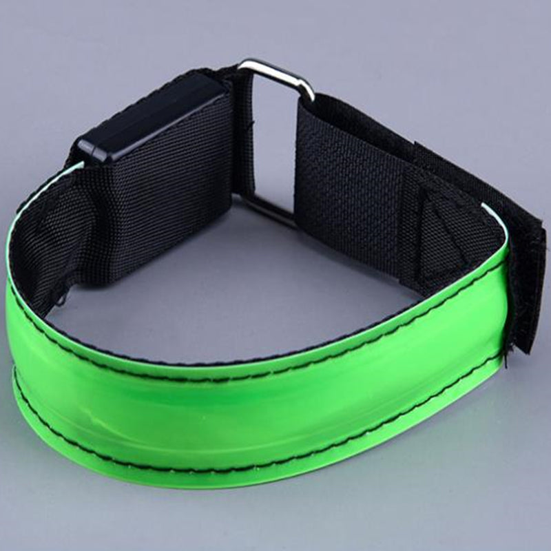 Image of LED Armbands Flashing Reflective Safety Armband Light-up Glow Sports LED Bracelet, Green