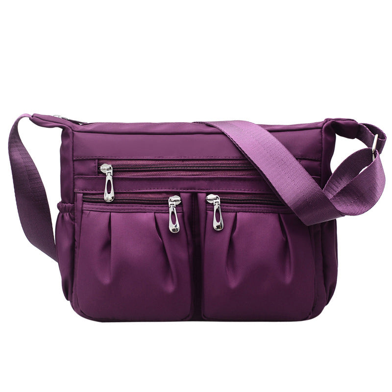 Image of Women Nylon Multi-pocket Shoulder Bag Crossbody Bag Handbags, Purple