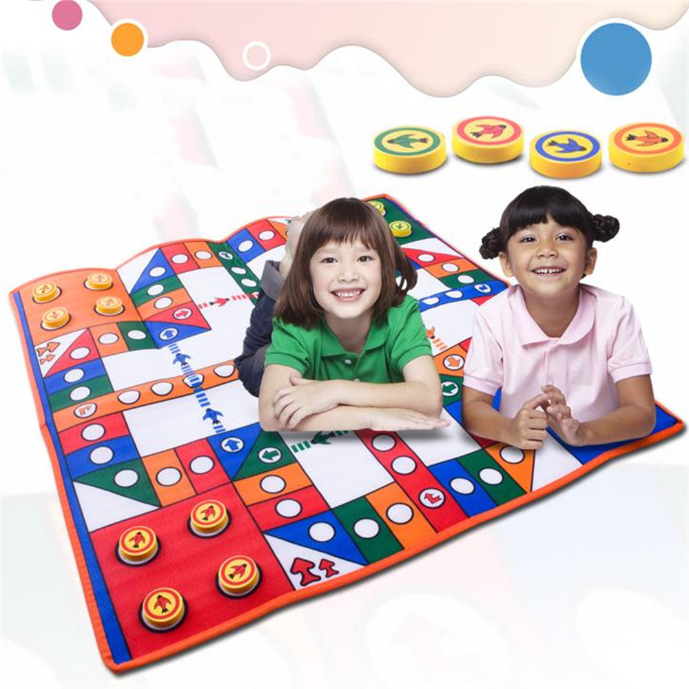 Image of 82cm x 82cm Kids Flying Chess Carpet Floor Aeroplane Blanket Toy