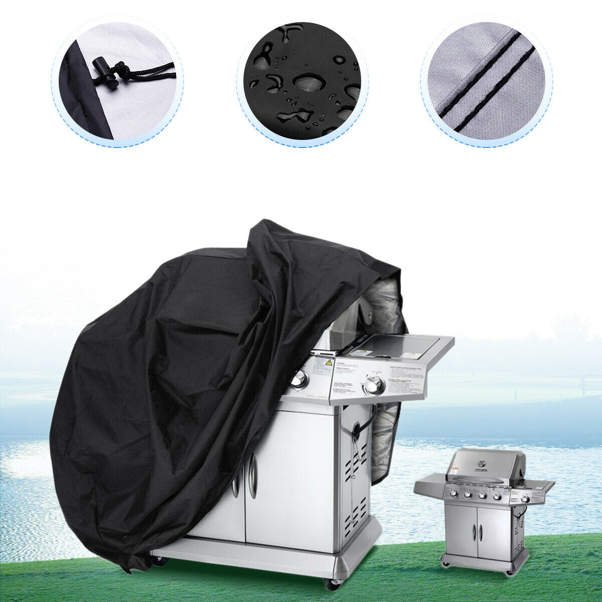 Image of Waterproof Garden Patio Heavy Duty BBQ Gas Grill Cover