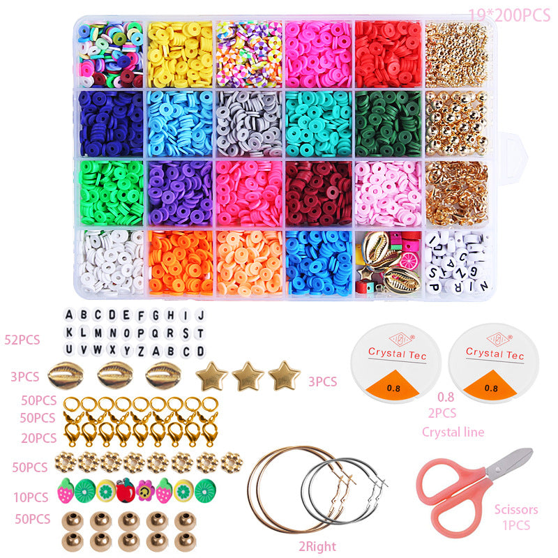 Image of Cute Clay Polymer Beads Kit Box For Bracelet Jewelry Making, A