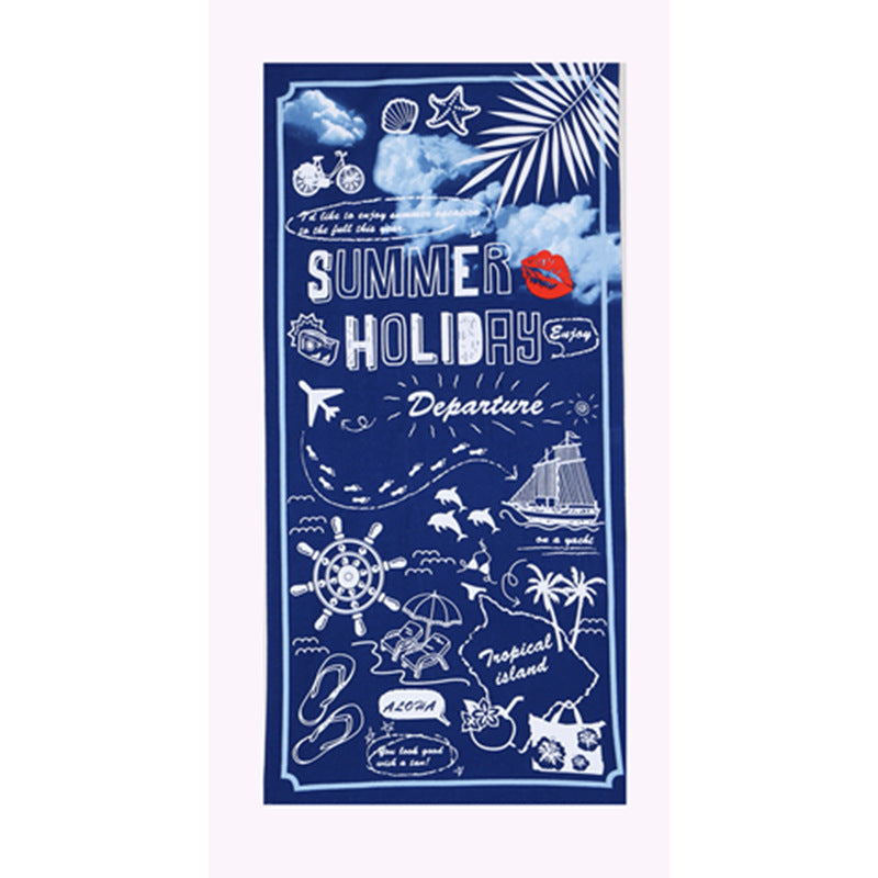 Image of 150x70cm Summer Microfiber Quick-drying Beach Towel Travel Blanket, Style 4