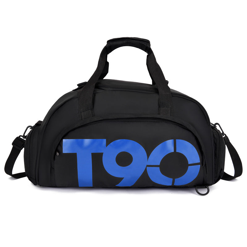 Image of T60 T90 Waterproof Gym Sports Yoga Shoulder Backpack, Black + Blue T90