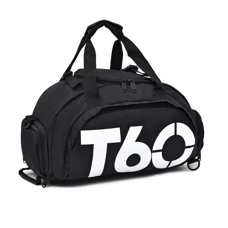 Image of T60 T90 Waterproof Gym Sports Yoga Shoulder Backpack, Black + White T60