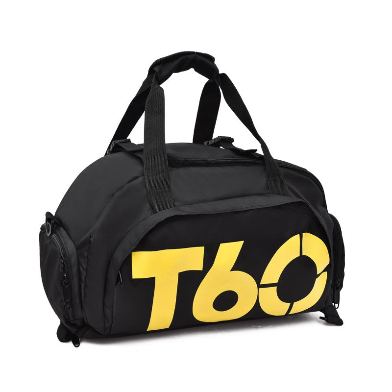 Image of T60 T90 Waterproof Gym Sports Yoga Shoulder Backpack, Black + Yellow T60