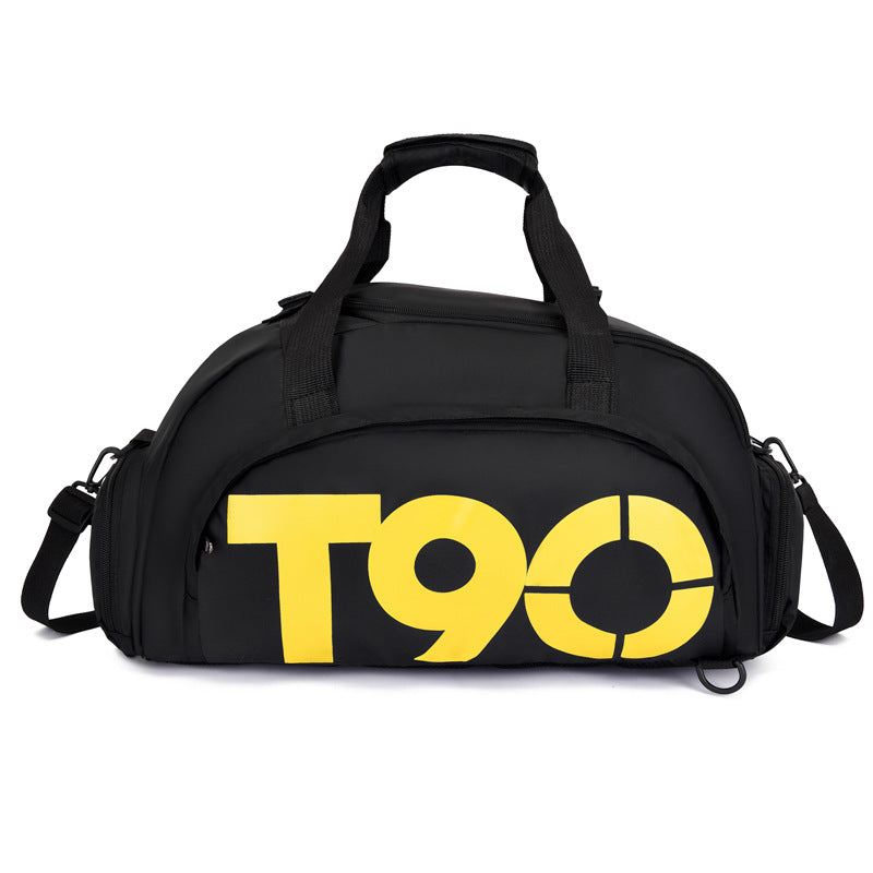 Image of T60 T90 Waterproof Gym Sports Yoga Shoulder Backpack, Black + Yellow T90