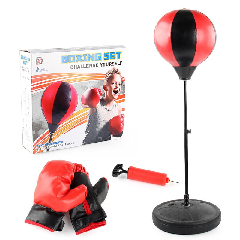 Image of Kids Punching Bag with Boxing Gloves Standing Punching Ball Toy Set, Large