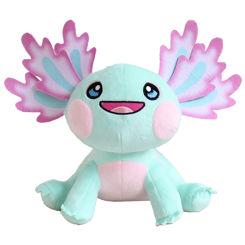 Image of Axolotl Plush Toys Soft Cute Stuffed Animal Pillow Doll, Cyan