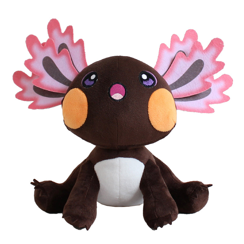 Image of Axolotl Plush Toys Soft Cute Stuffed Animal Pillow Doll, Dark Brown