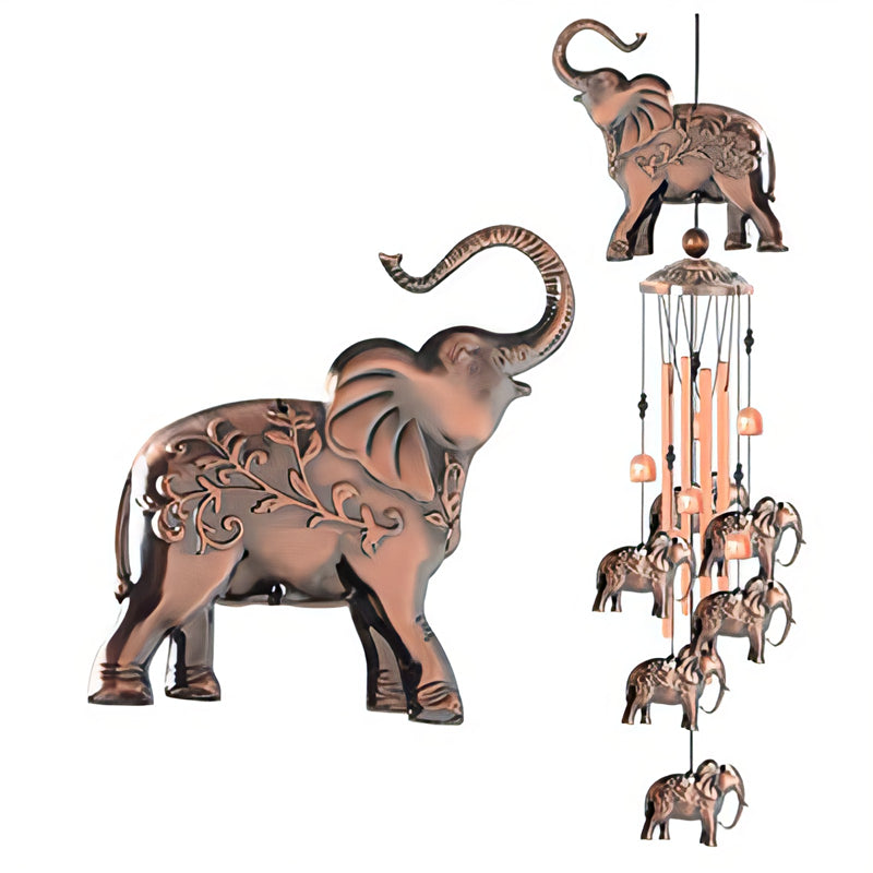 Image of Metal Butterfly Wind Chimes Pendant for Garden Home Decoration, Elephant