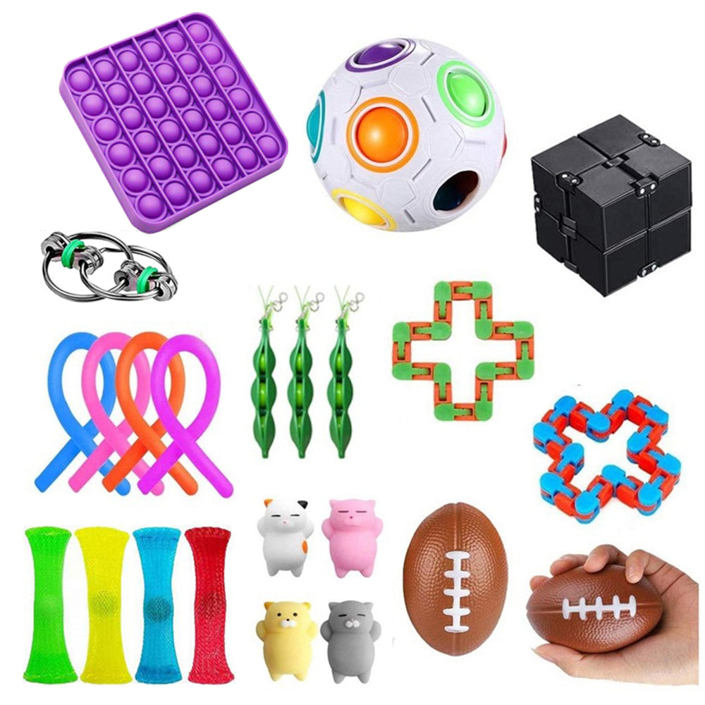 Image of Fidget Toys Sensory Tools Bundle Stress Relief Hand Kids Adults Toy, 24 PCS