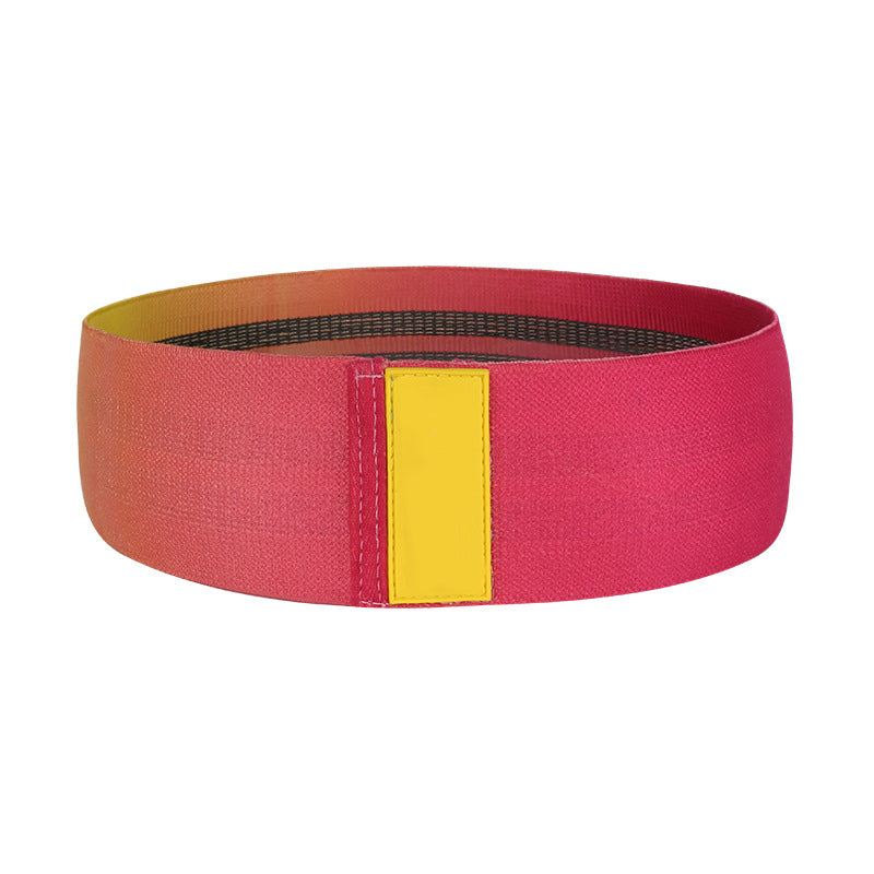 Image of Elastic Gradient Color Yoga Squat Hip Resistance Band, Red