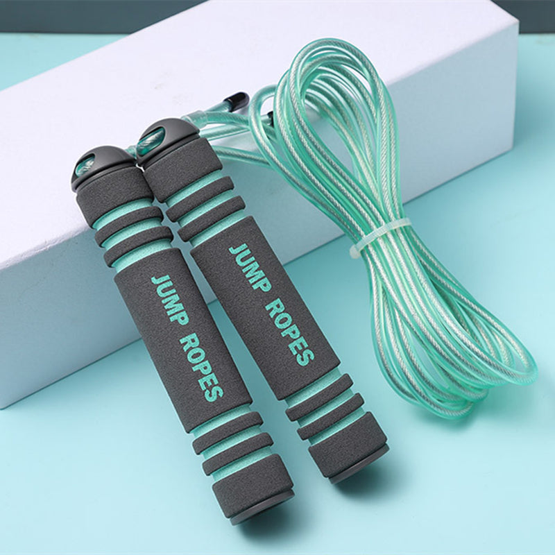 Image of Adjustable Versatile Jump Rope for Cardio Fitness Indoor Exercise Equipment, Steel Wire / Green