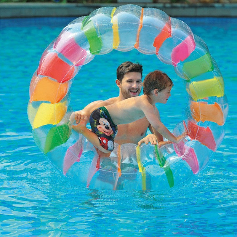 Image of Kids PVC Inflatable Roller Ball Toy Swimming Pool Roller Float Colorful Water Wheel