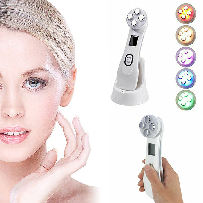 Image of 5-in-1 Skin Tightening Machine Anti-Aging LED Light Therapy Facial Massager