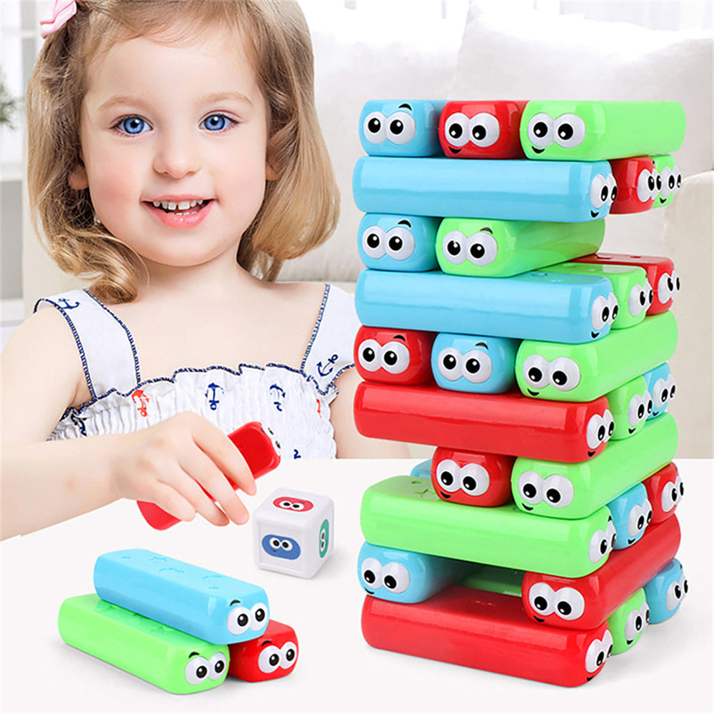 Image of Fun Domino Stacker Extract Building Blocks Stacking Board Game Toys