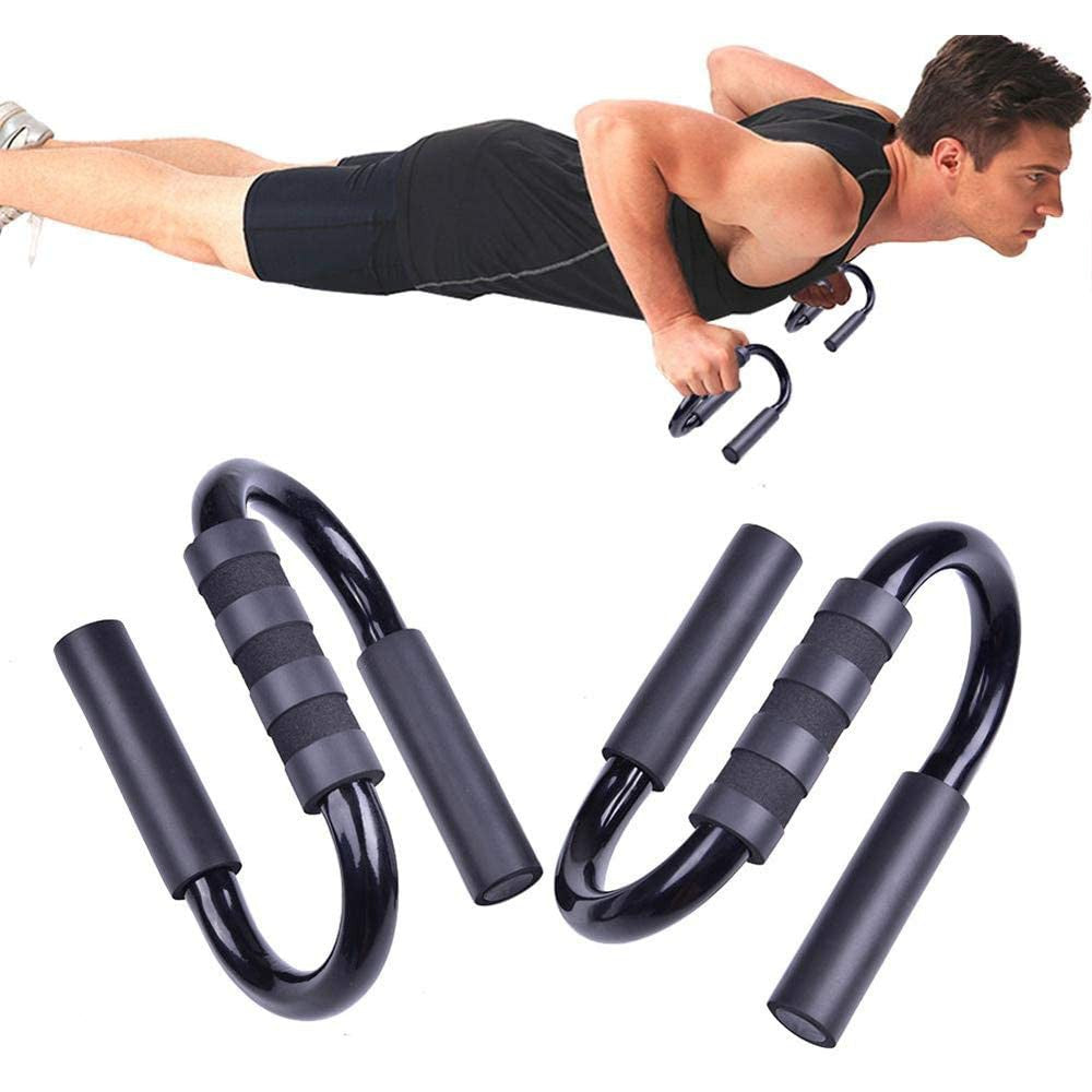 Image of S Shape Push Up Stands for Home Fitness Chest Training Equipment