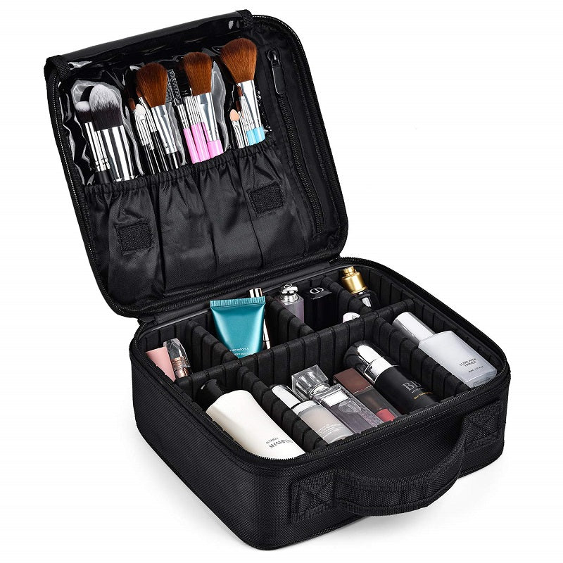 Image of Waterproof Detachable Travel Cosmetic Storage Box With Compartments, Black