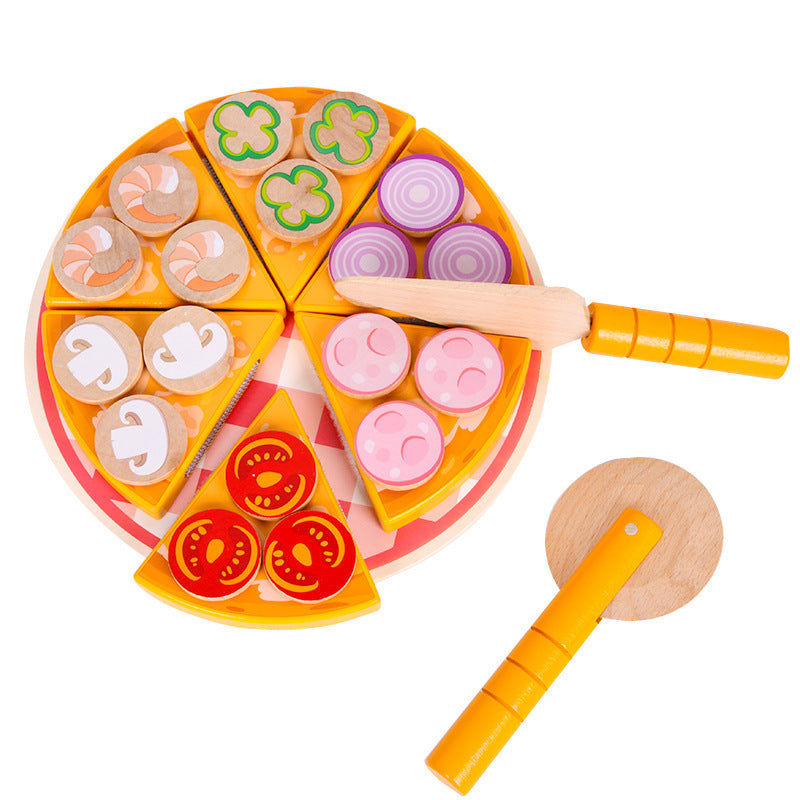

Kitchen Simulation Pizza Party High Speed Food Slicing Game Food Toys Kitchen Toys - Orange