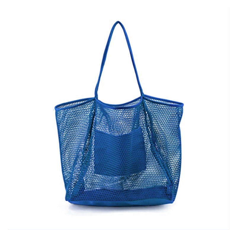 Image of Women Beach Tote Bag Big Capacity Shoulder Handbag, Blue