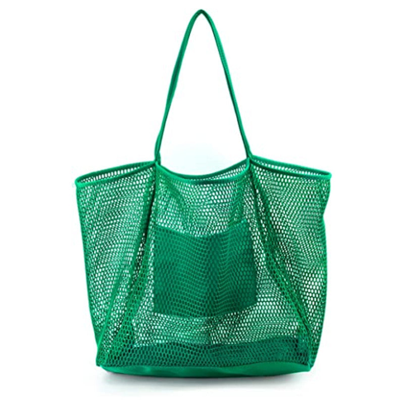 Image of Women Beach Tote Bag Big Capacity Shoulder Handbag, Green