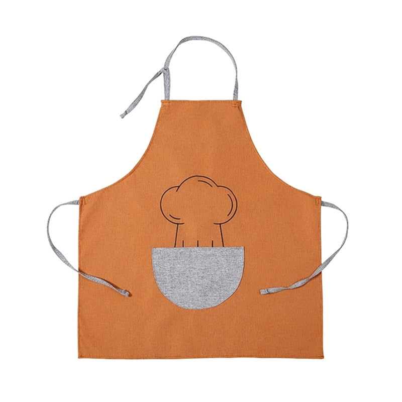 

Anti-fouling and Oil-proof Kitchen Apron for Home Cooking and Baking BBQ - Orange