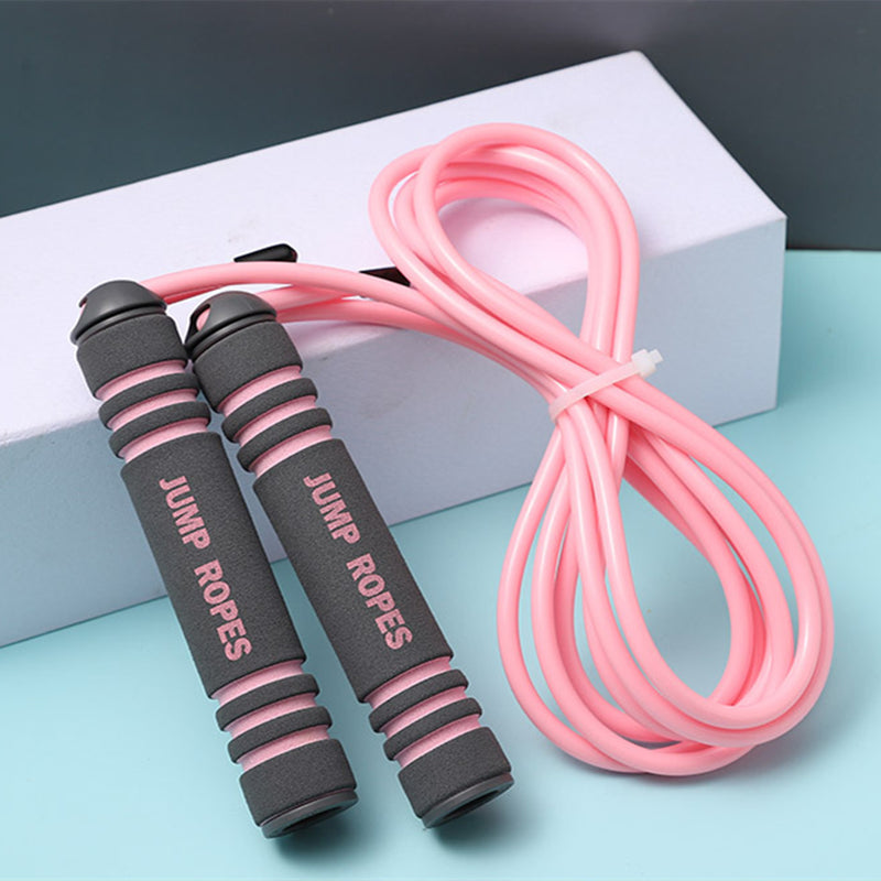 Image of Adjustable Versatile Jump Rope for Cardio Fitness Indoor Exercise Equipment, PVC / Pink