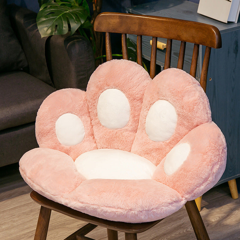Image of Lazy Sofa Plush Chair Cushion Cute Cat Paw Cozy Warm Seat Pillow, L / Pink